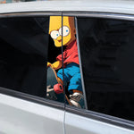 2pcs Cartoon B-Pillar Sticker Covering