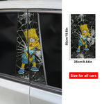2pcs Cartoon B-Pillar Sticker Covering