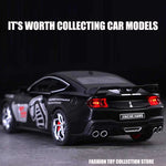 1: 32 Mustang GT500 Fast & Furious Alloy Car Model With Sound and Light Vehicle Decoration