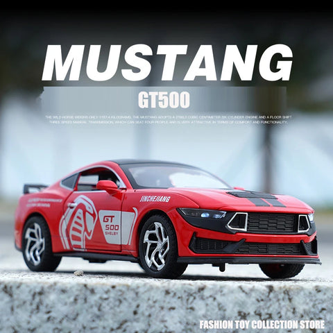 1: 32 Mustang GT500 Fast & Furious Alloy Car Model With Sound and Light Vehicle Decoration