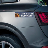 Use Your Blinker! Armed Cat Bumper Sticker