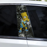 2pcs Cartoon B-Pillar Sticker Covering