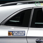 Use Your Blinker! Armed Cat Bumper Sticker