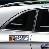 Use Your Blinker! Armed Cat Bumper Sticker