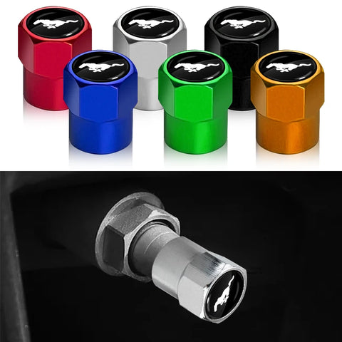 4Pcs Valve Caps for Ford Mustang