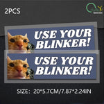 Use Your Blinker! Armed Cat Bumper Sticker