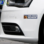 Use Your Blinker! Armed Cat Bumper Sticker