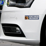 Use Your Blinker! Armed Cat Bumper Sticker