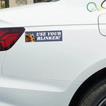 Use Your Blinker! Armed Cat Bumper Sticker