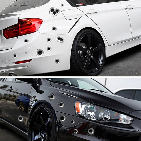 3D Fake Bullet Holes Car Sticker